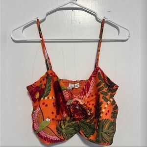 Joie Art To Wear Beach Resort Parrot Floral Rose
Crop Top Size M